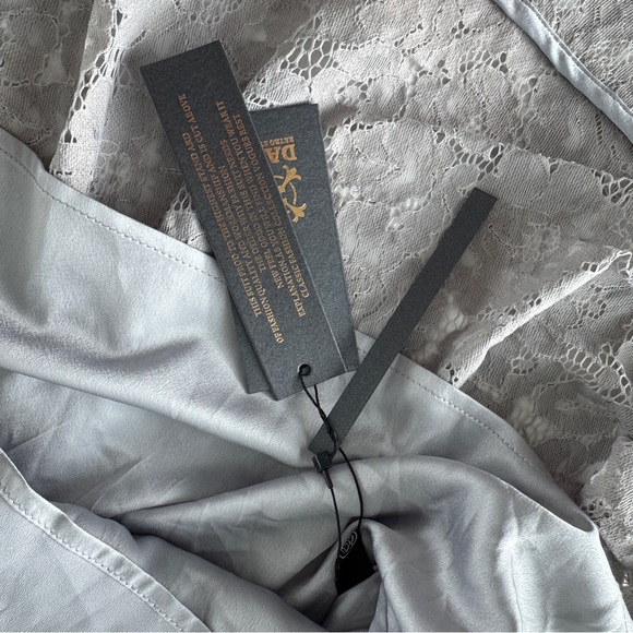 NWT Gray Lace Midi dress with Lace-up at back - Picture 8 of 11